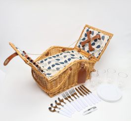 Wicker Picnic Basket For Four